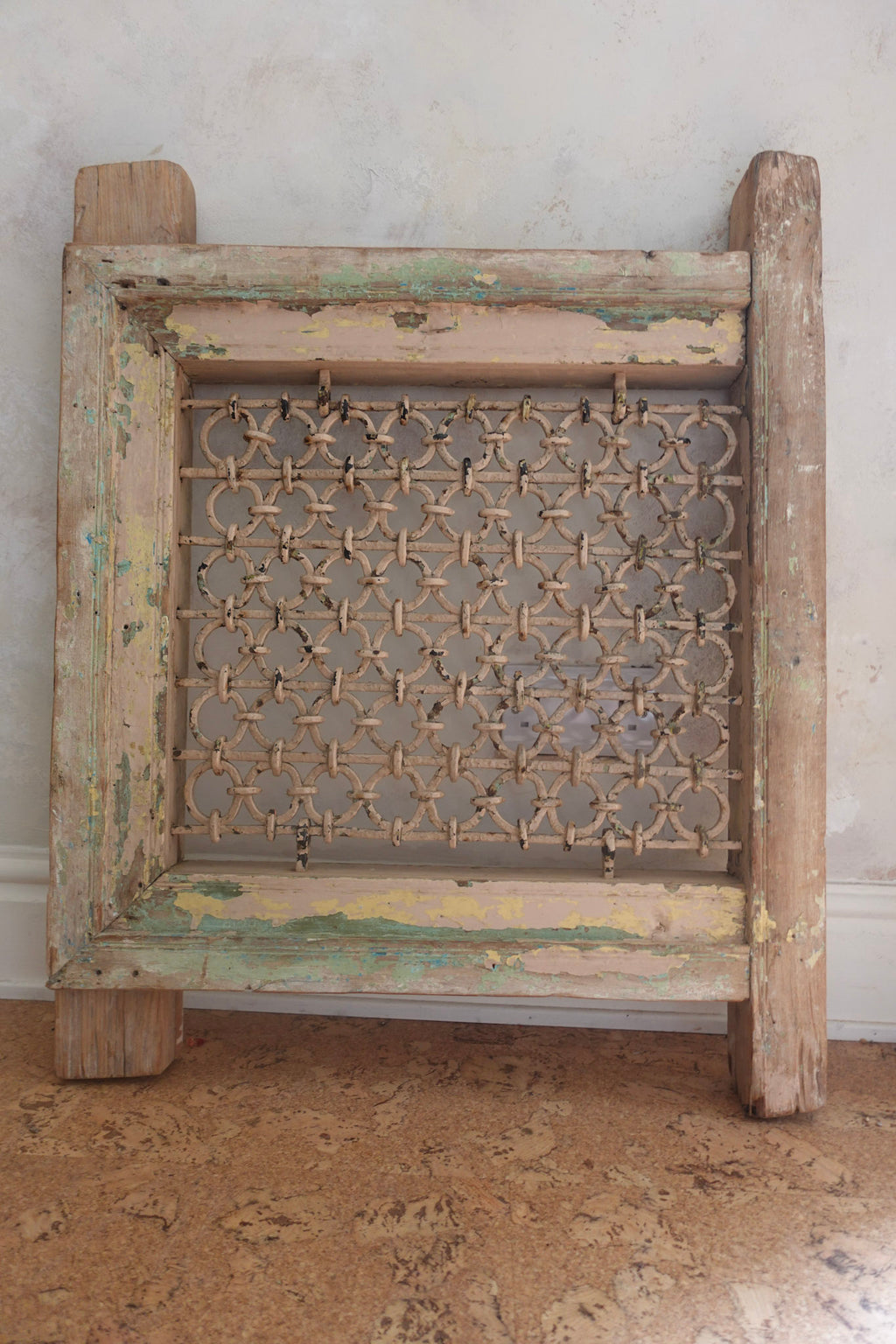 Antique Indian Jali Window Frame
