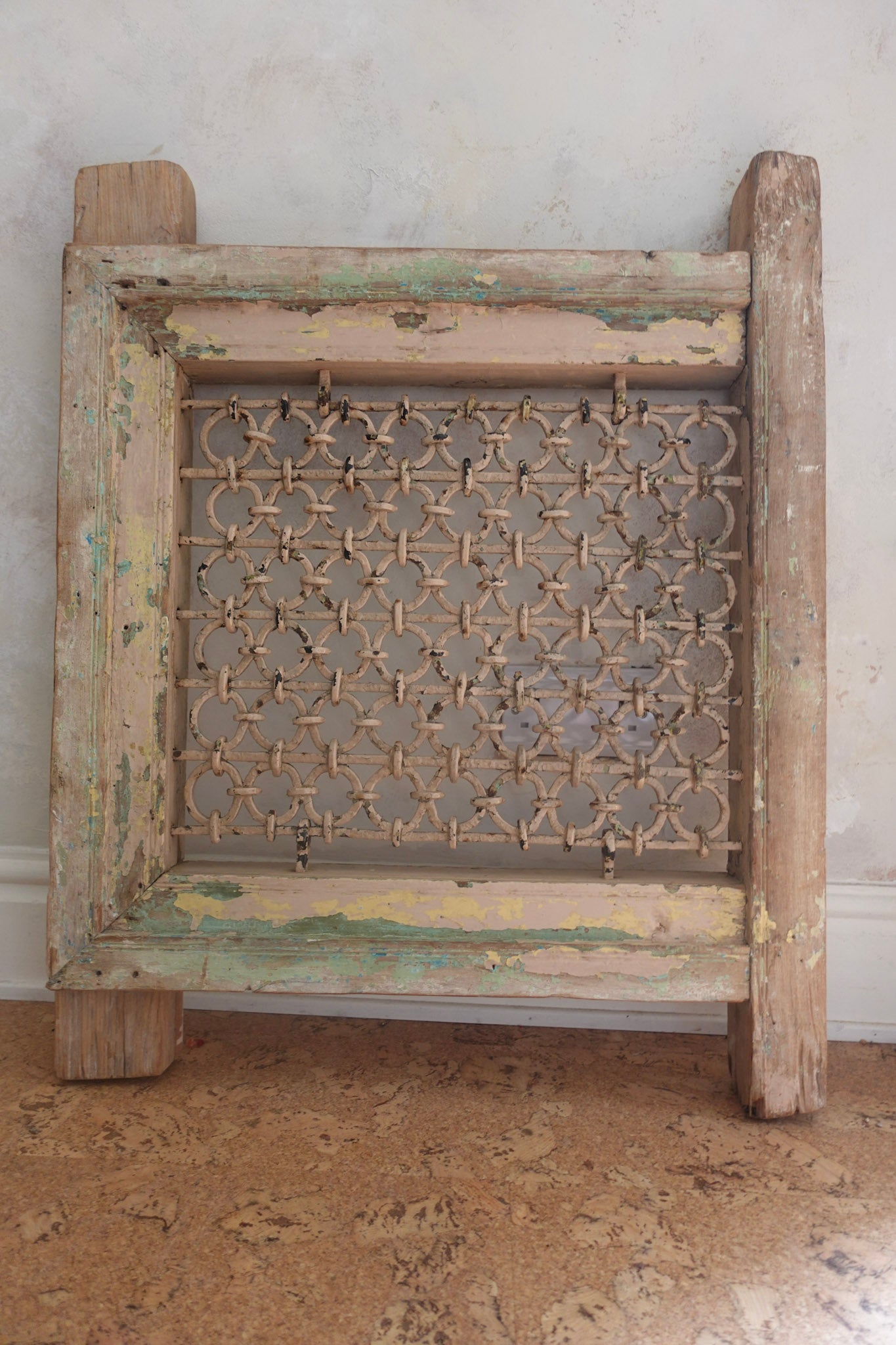 Antique Indian Jali Window Frame