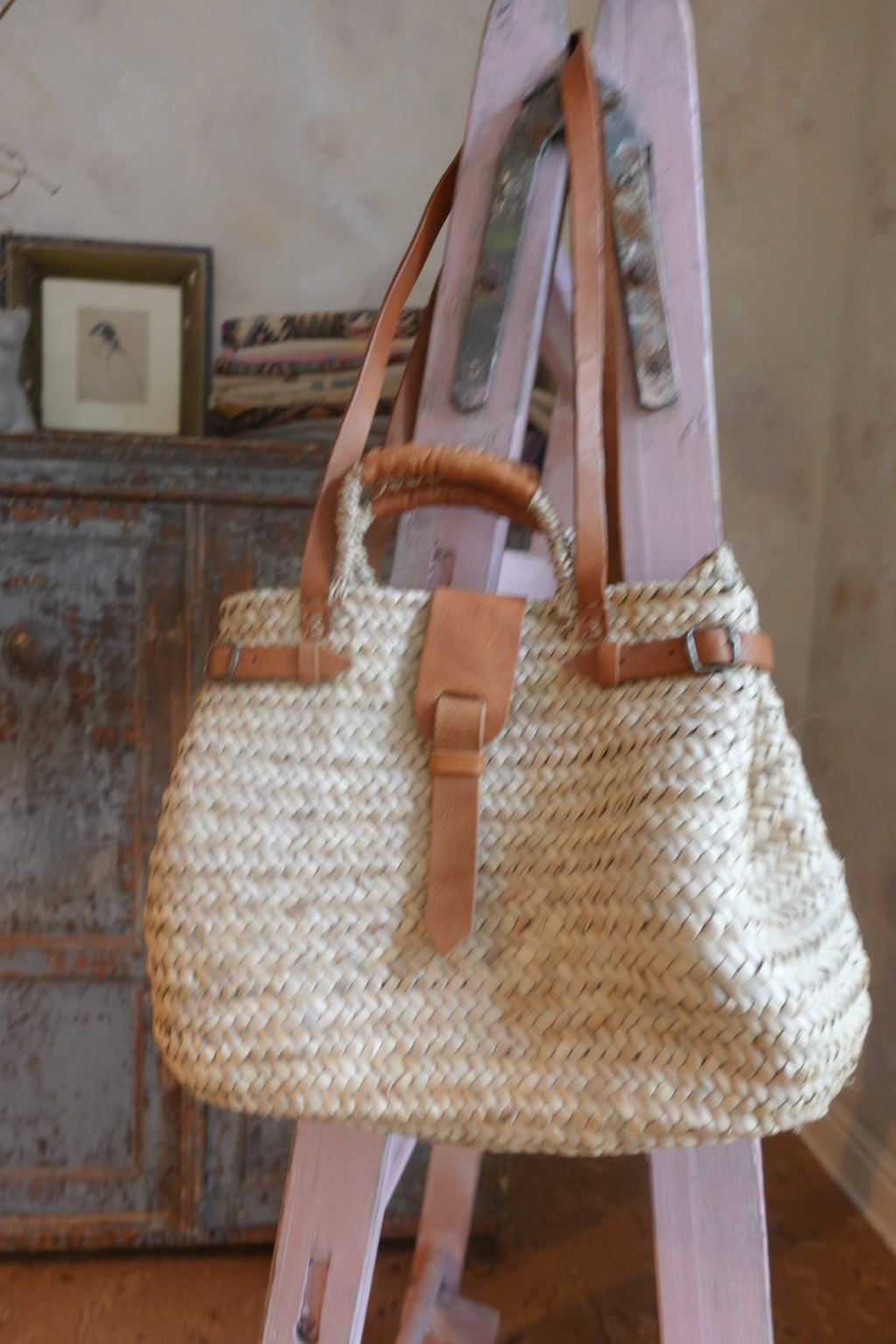 Handwoven Moroccan Basket Bag