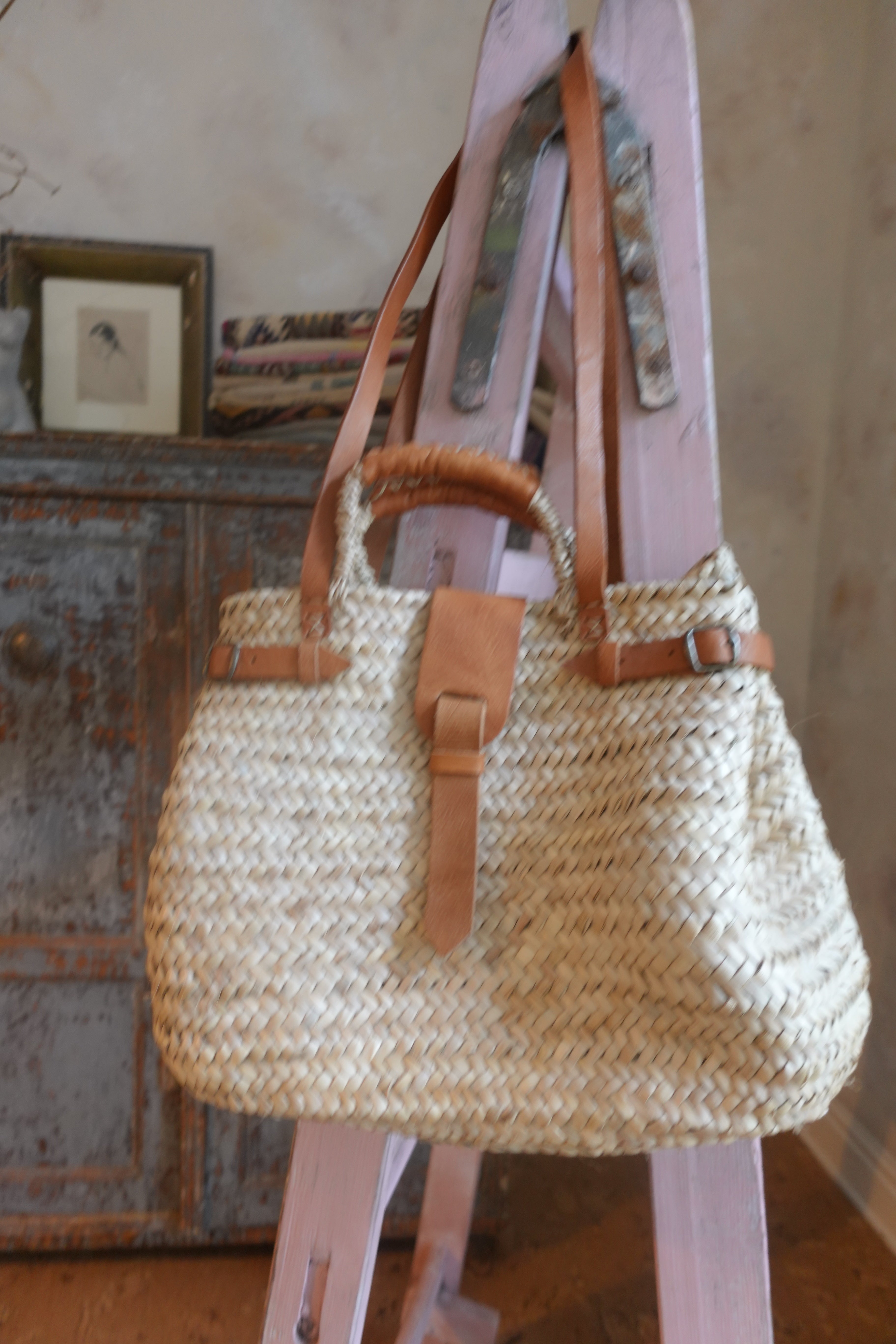 Handwoven Moroccan Basket Bag