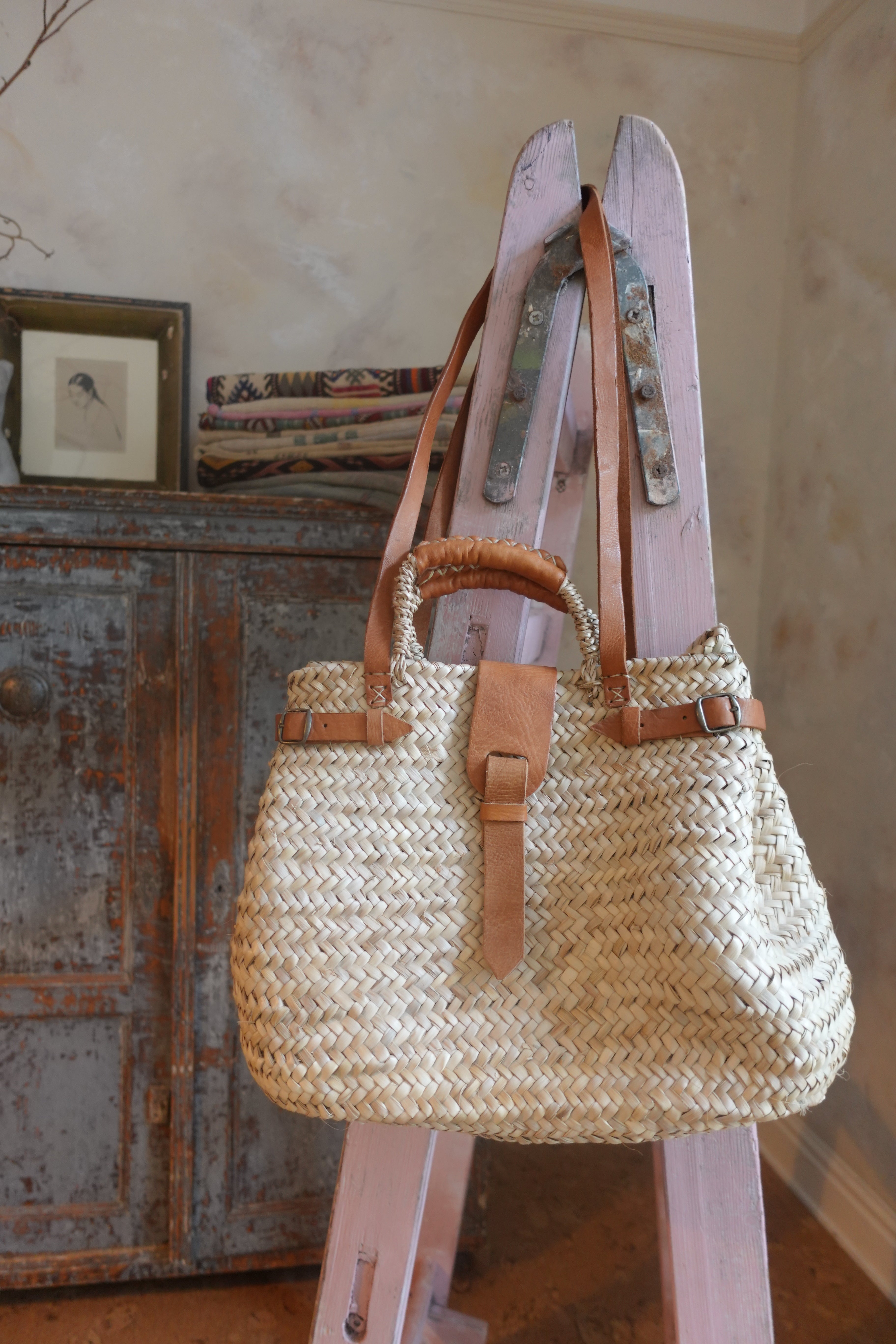 Handwoven Moroccan Basket Bag