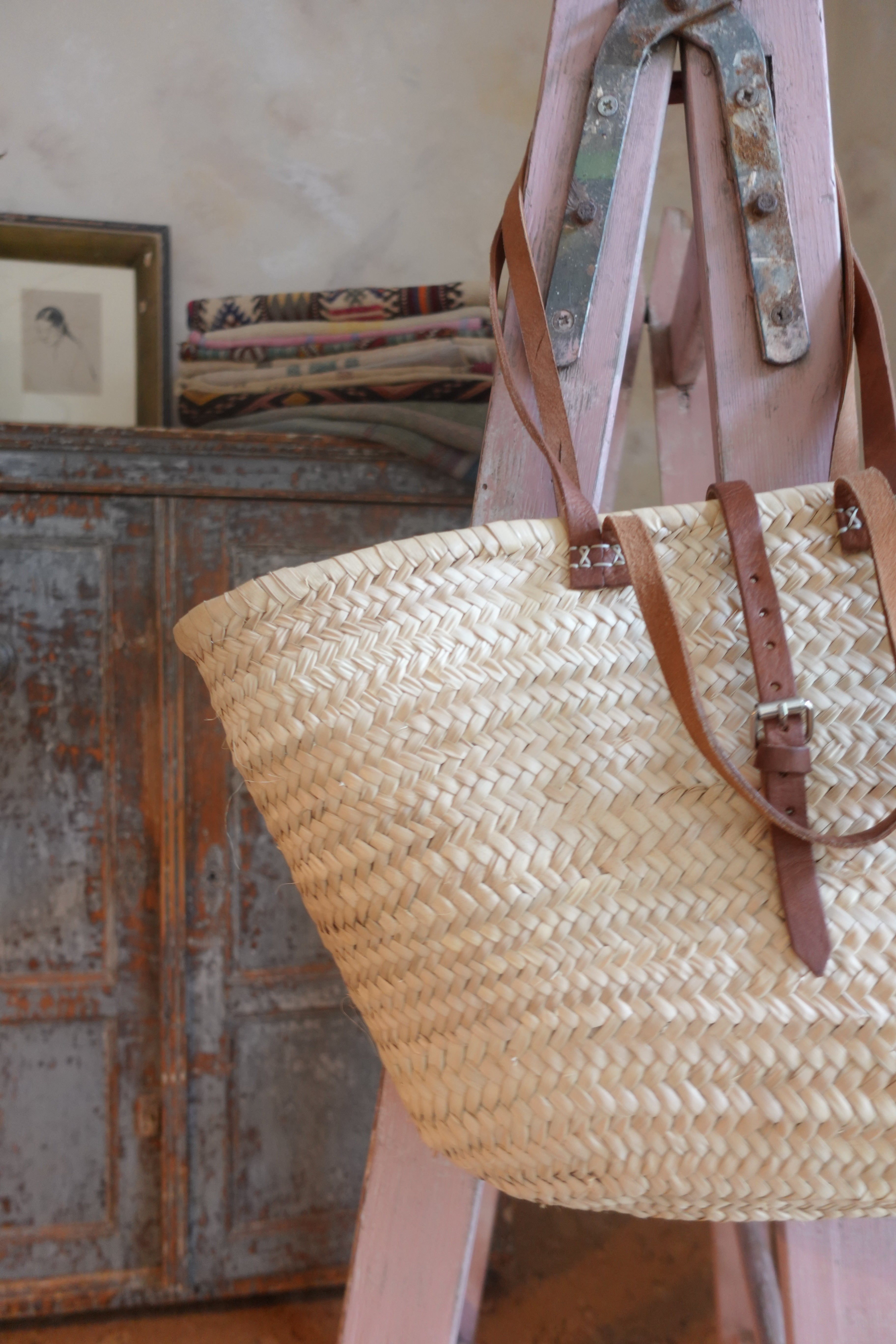 Handwoven Moroccan Market Basket