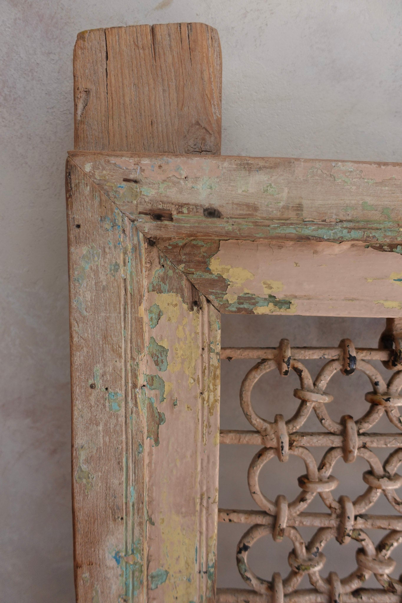 Antique Indian Jali Window Frame