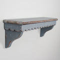 Scalloped Wooden Wall Shelf – Grey