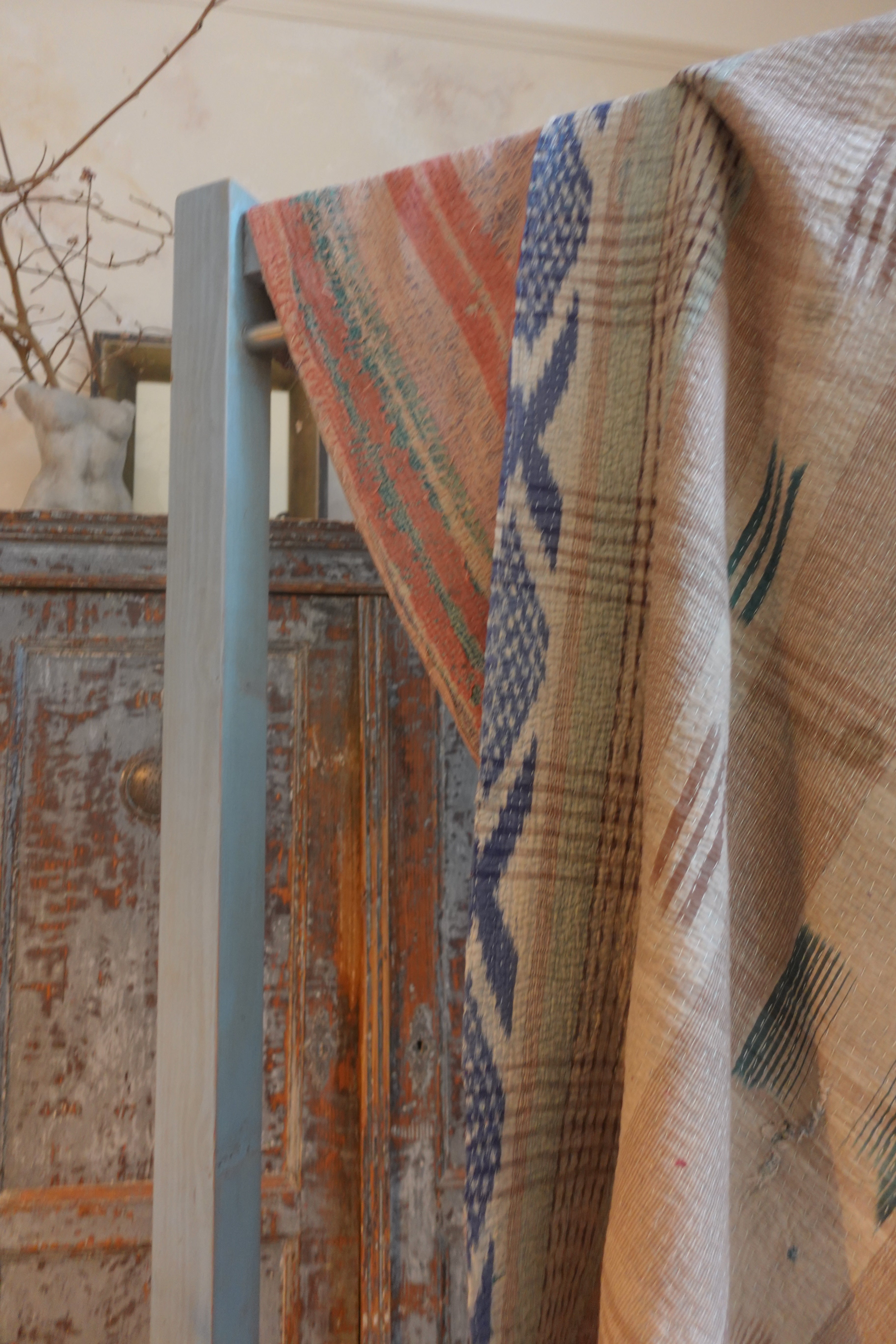 Antique Layered Kantha Throw