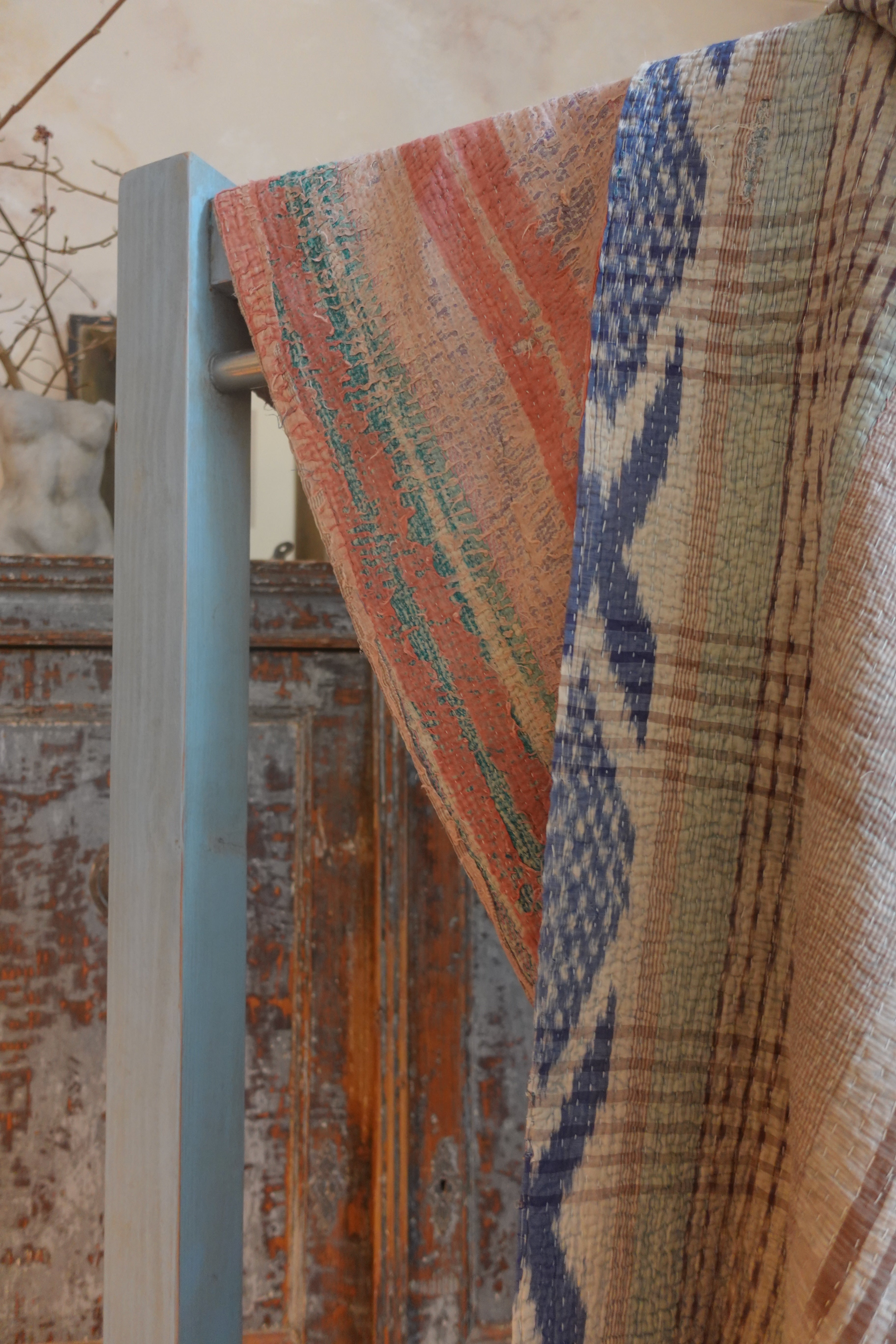 Antique Layered Kantha Throw