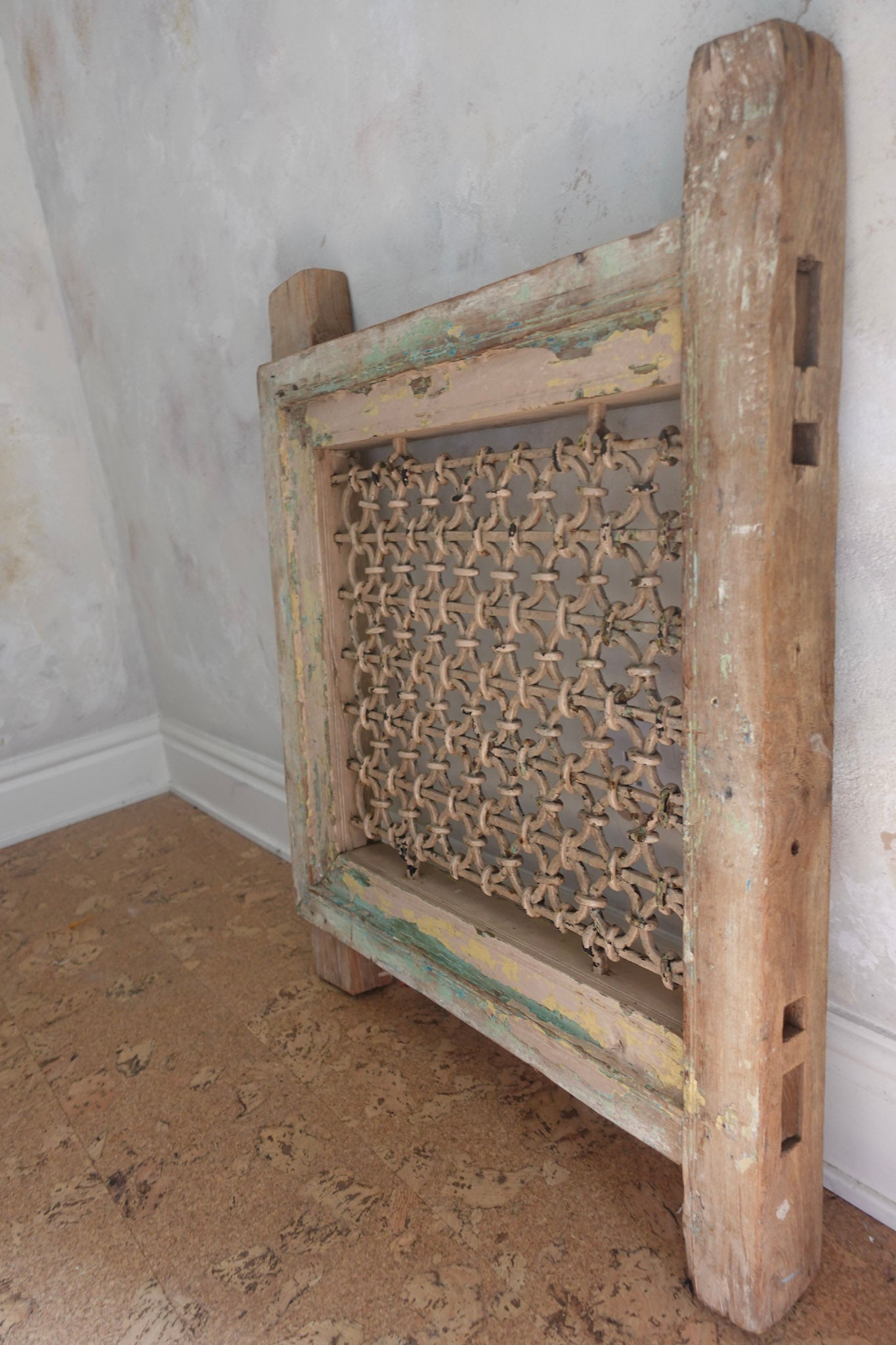 Antique Indian Jali Window Frame
