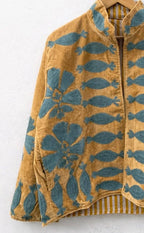The Golden Tide Jacket – Mustard & Teal Suzani Velvet