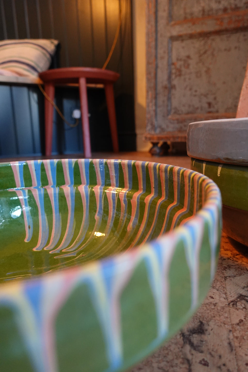 Large Hand-Painted Romanian Salad Bowl