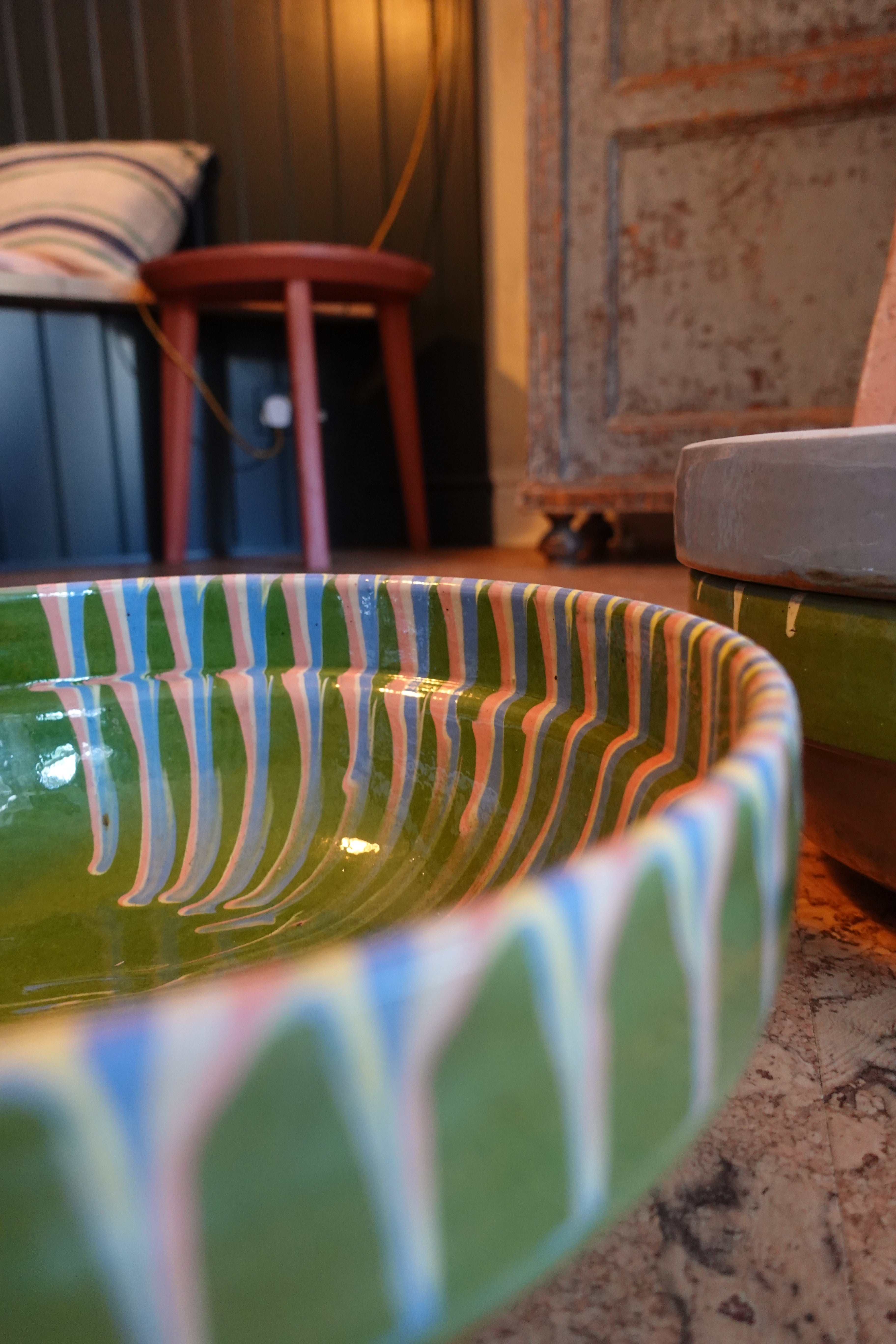 Large Hand-Painted Romanian Salad Bowl
