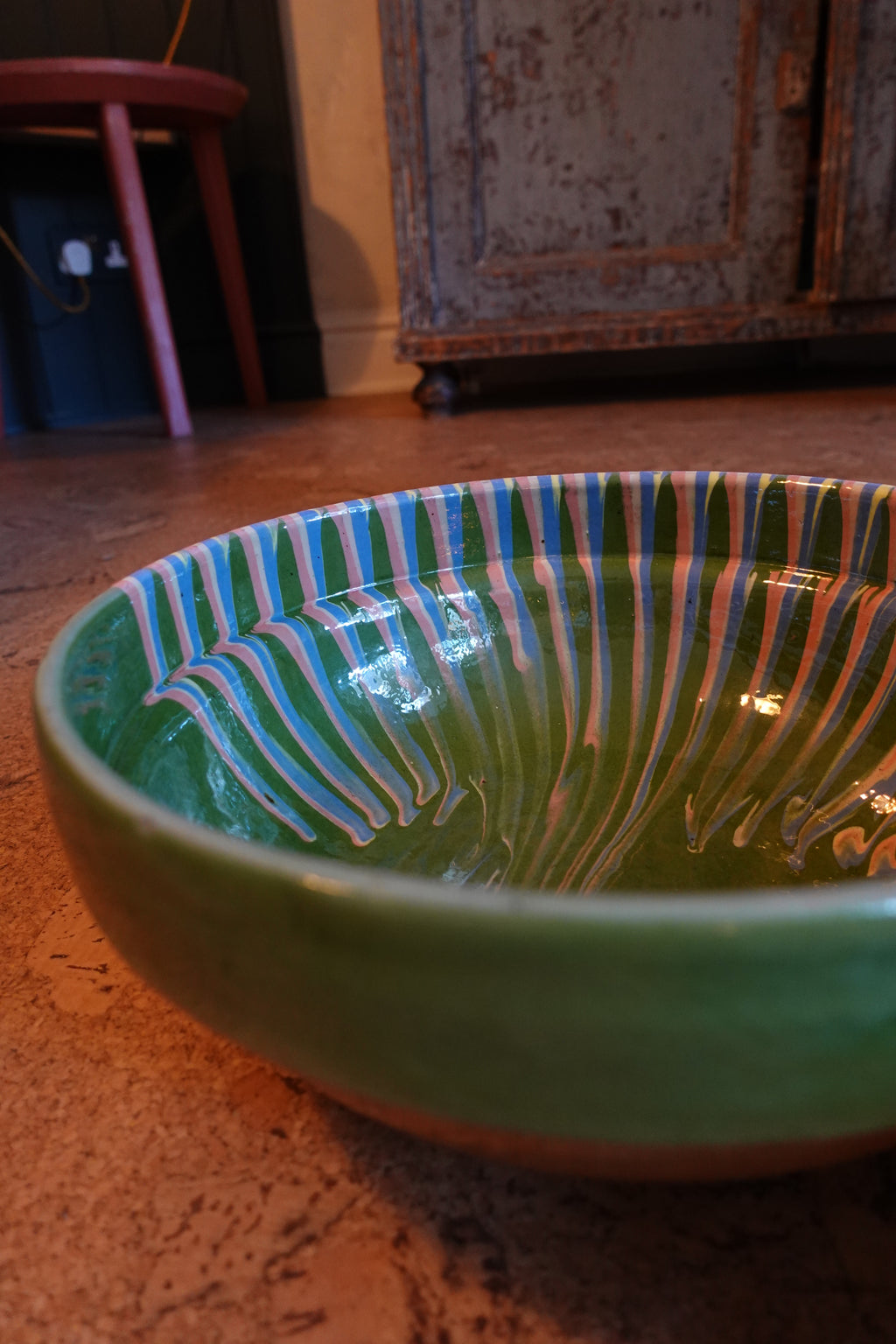 Large Hand-Painted Romanian Salad Bowl