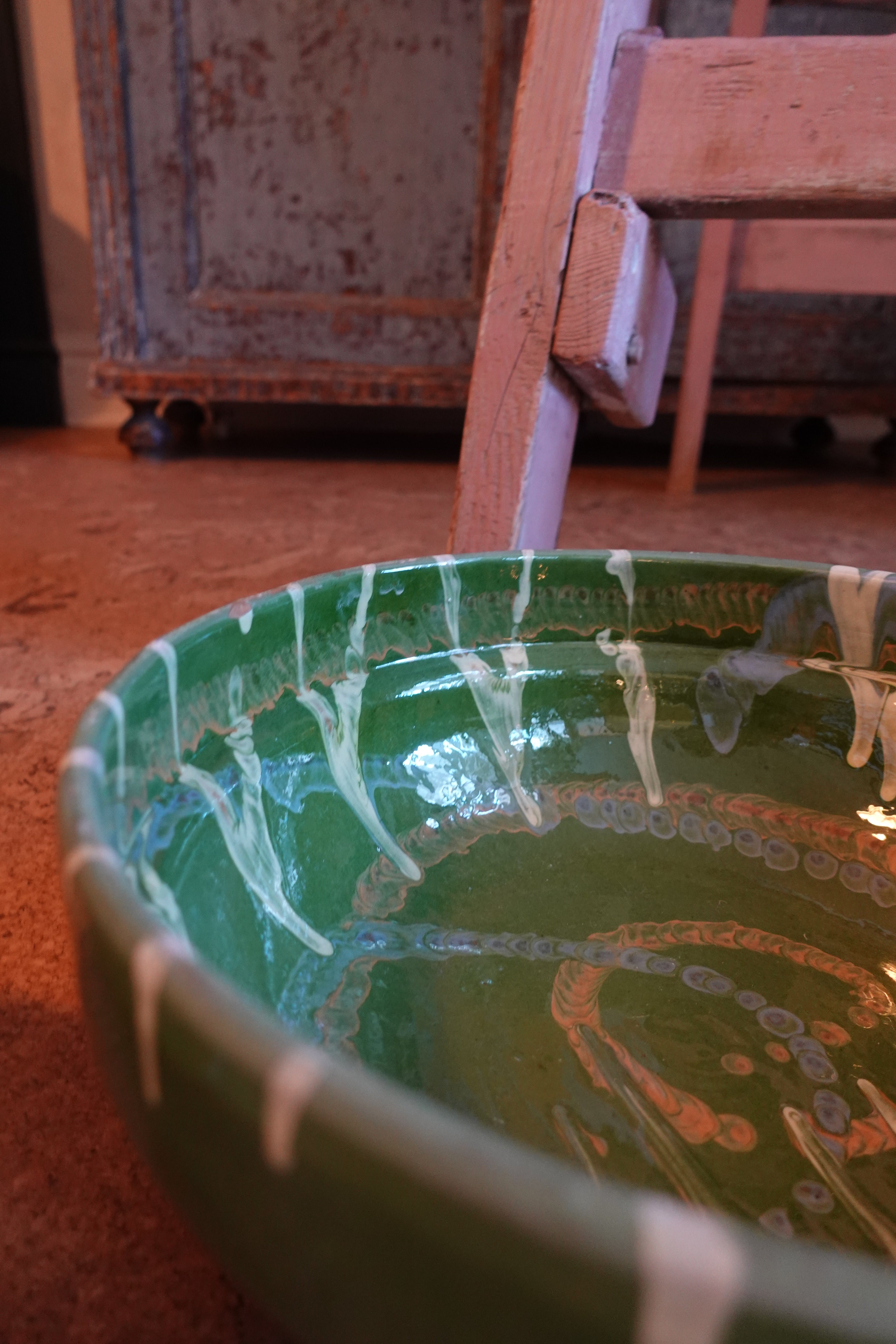 Large Hand-Painted Romanian Salad Bowl