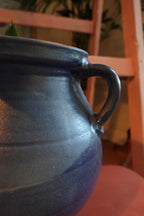 Romanian Cobalt Blue Earthenware Jug