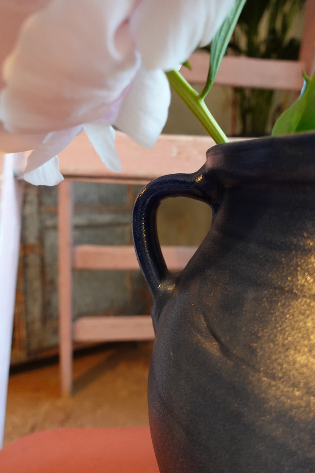 Romanian Cobalt Blue Earthenware Jug
