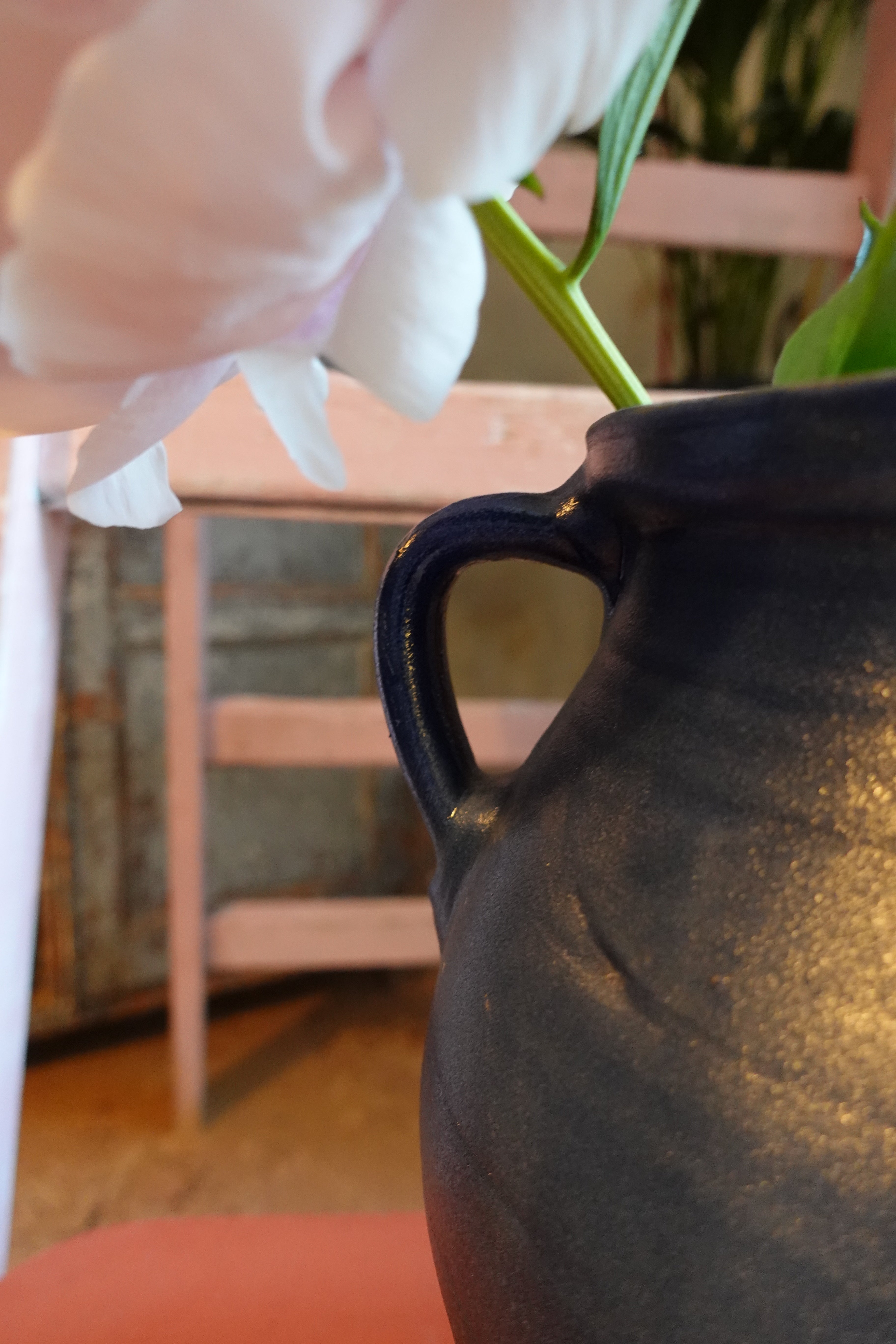 Romanian Cobalt Blue Earthenware Jug