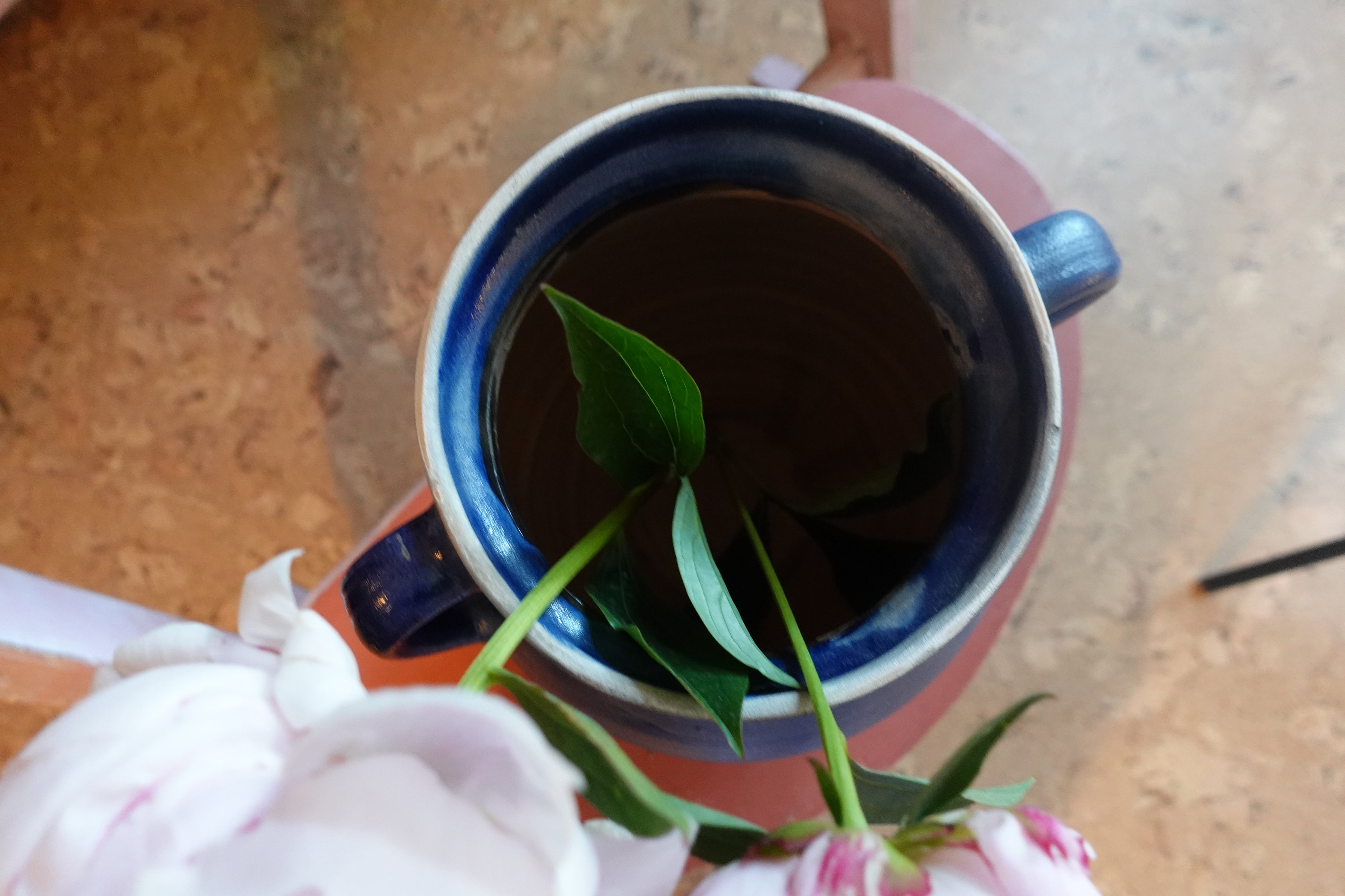 Romanian Cobalt Blue Earthenware Jug