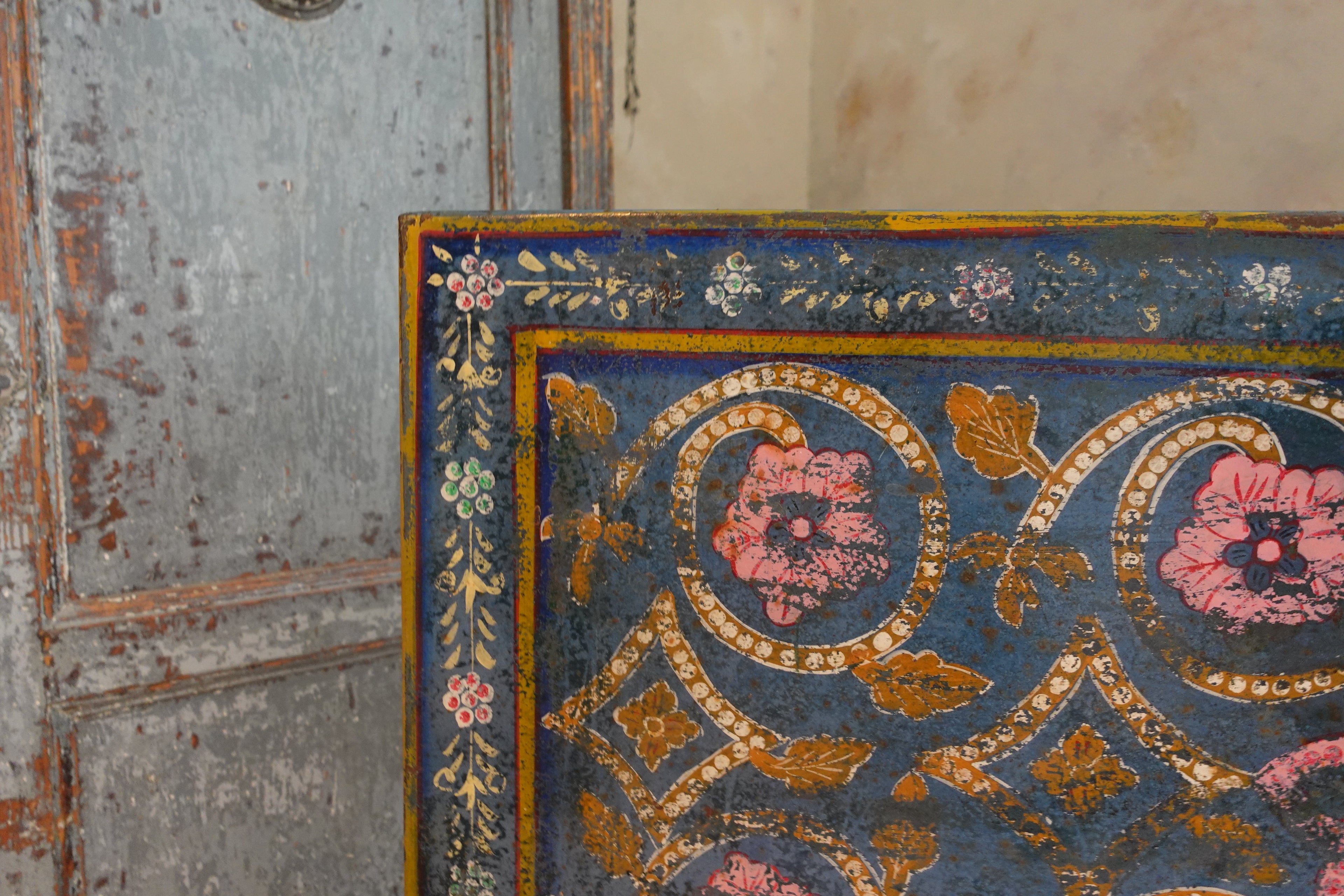 Vintage Hand-Painted Indian Folding Table