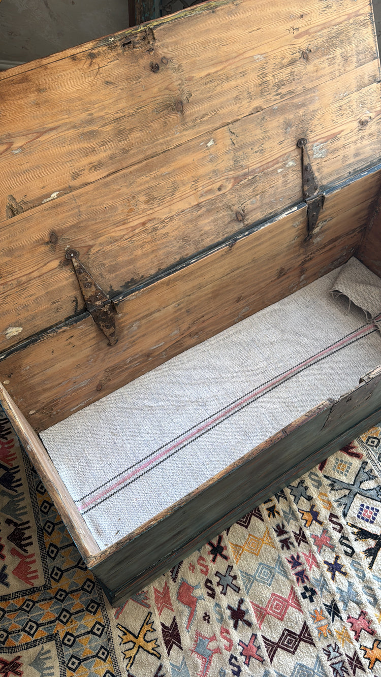 Early 20th-Century Restored Coffee Table Trunk