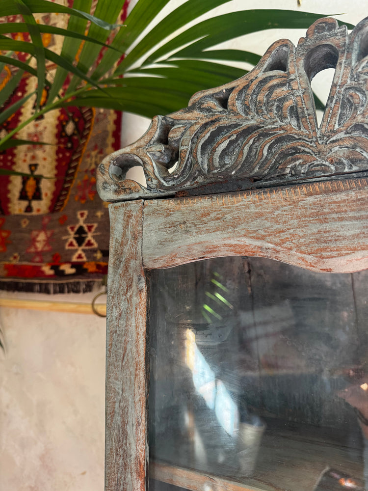 Vintage Indian Carved Wall Cabinet