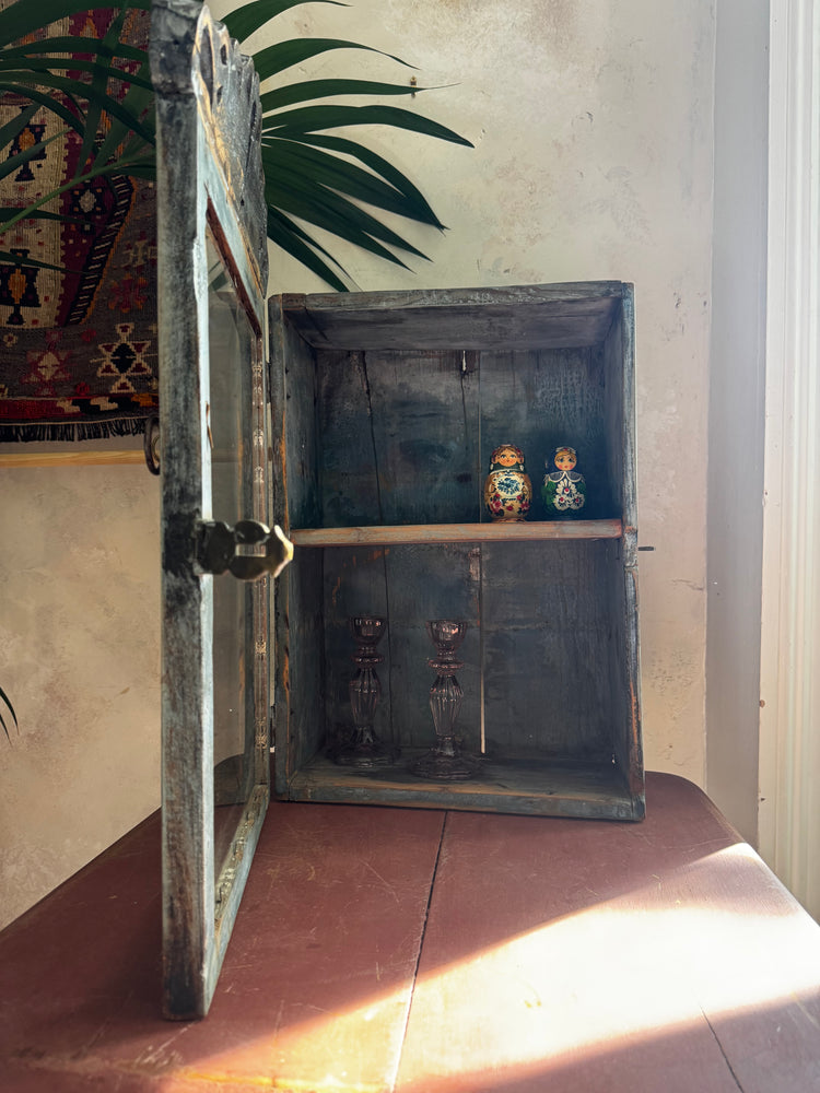 Vintage Indian Carved Wall Cabinet
