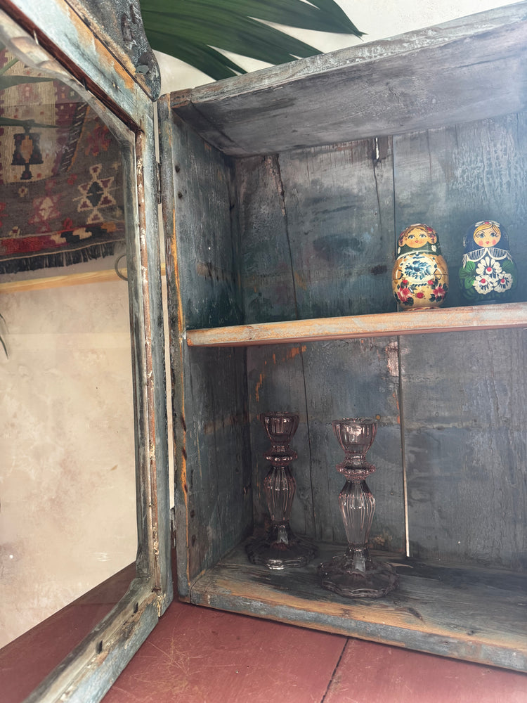 Vintage Indian Carved Wall Cabinet