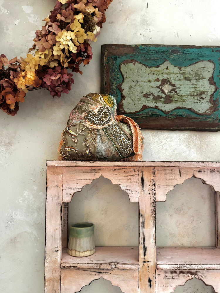 Antique French Painted Wooden Furniture Panel
