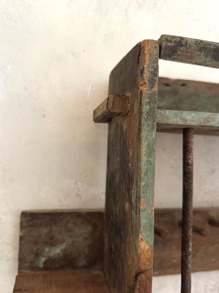 Antique Painted Wooden Plate Rack