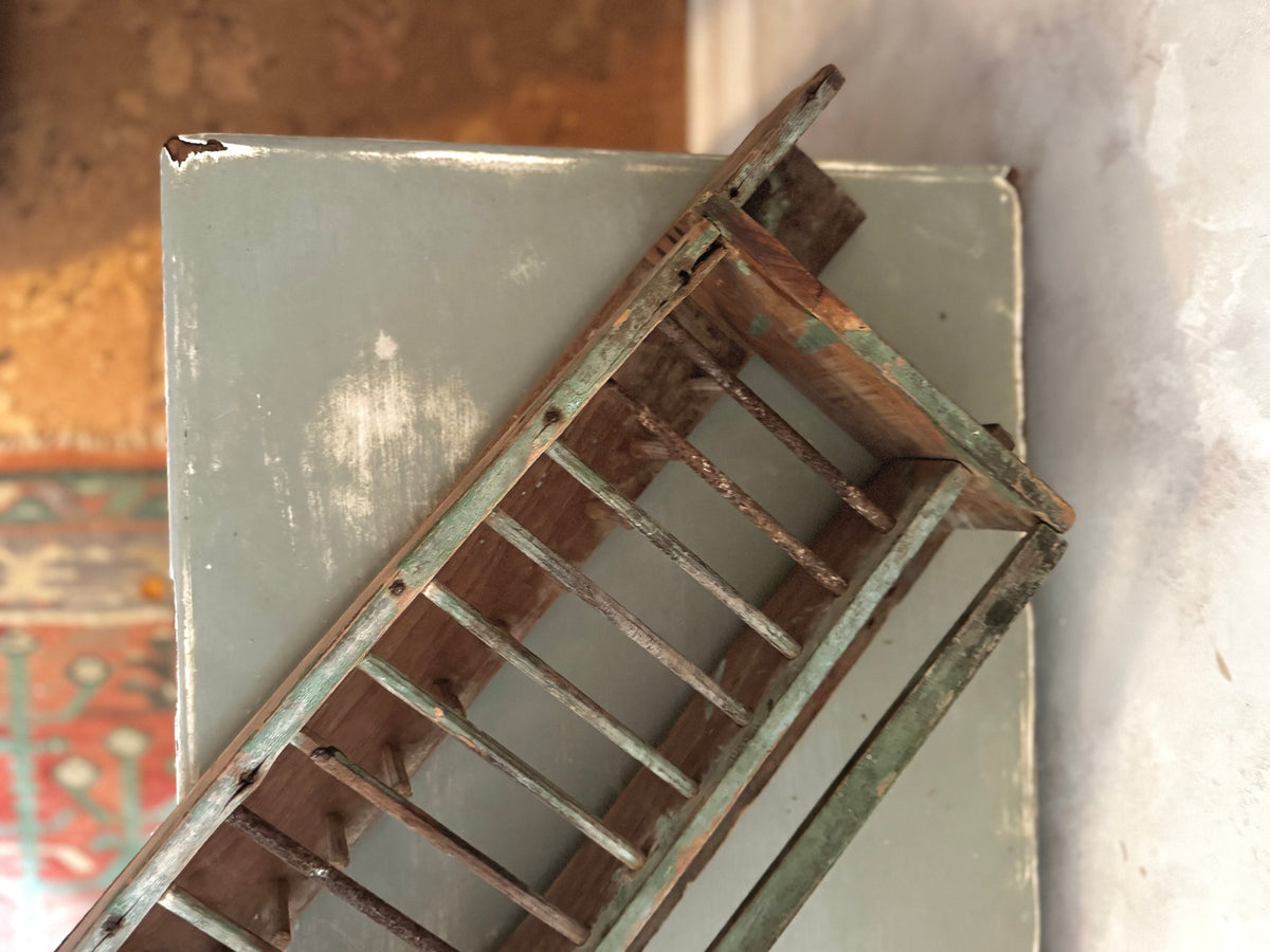 Antique Painted Wooden Plate Rack