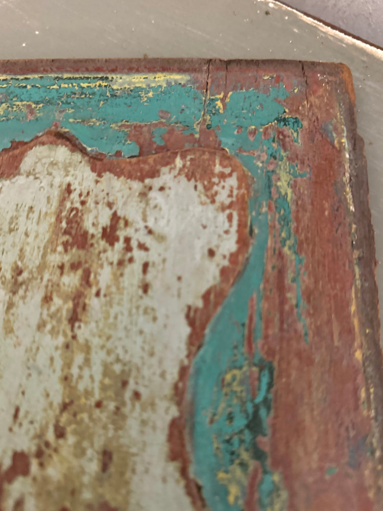 Antique French Painted Wooden Furniture Panel