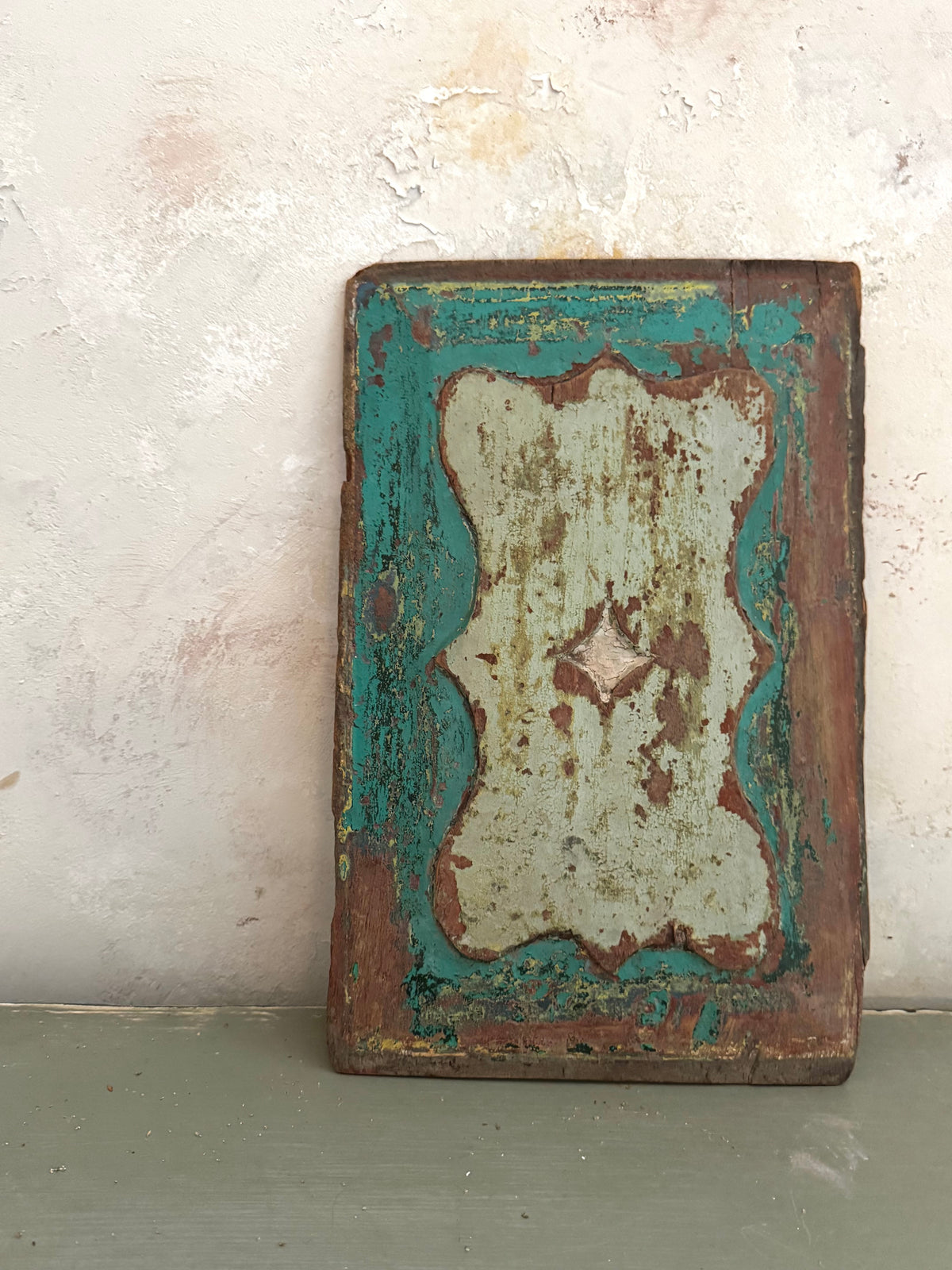 Antique French Painted Wooden Furniture Panel