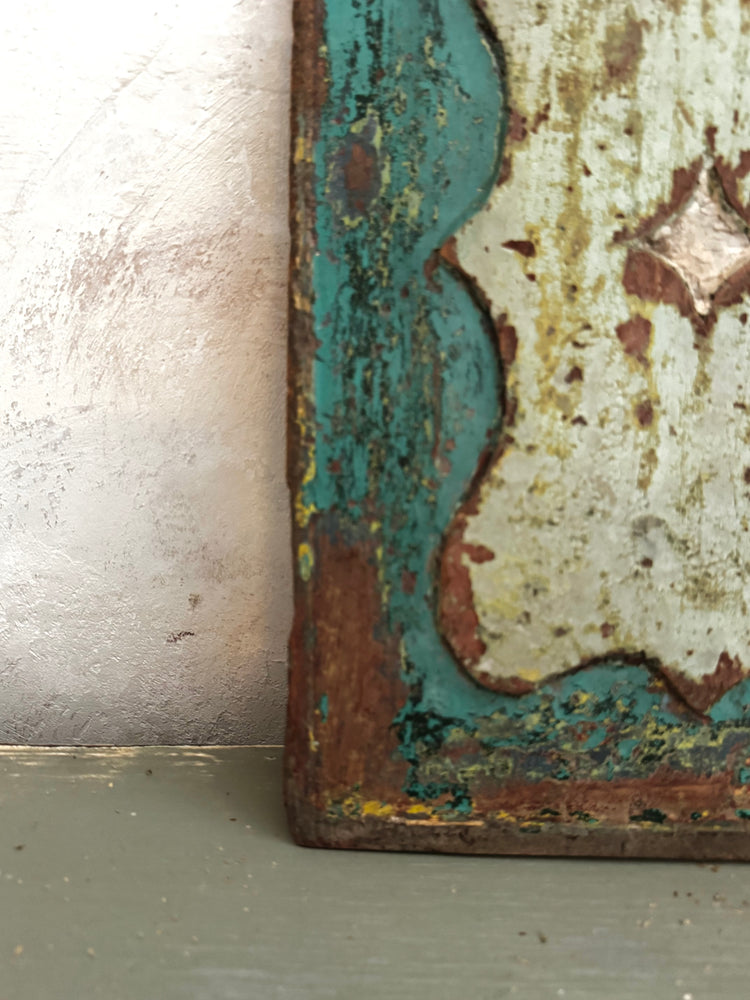 Antique French Painted Wooden Furniture Panel