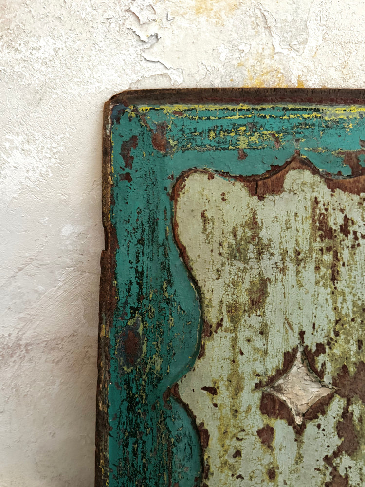 Antique French Painted Wooden Furniture Panel
