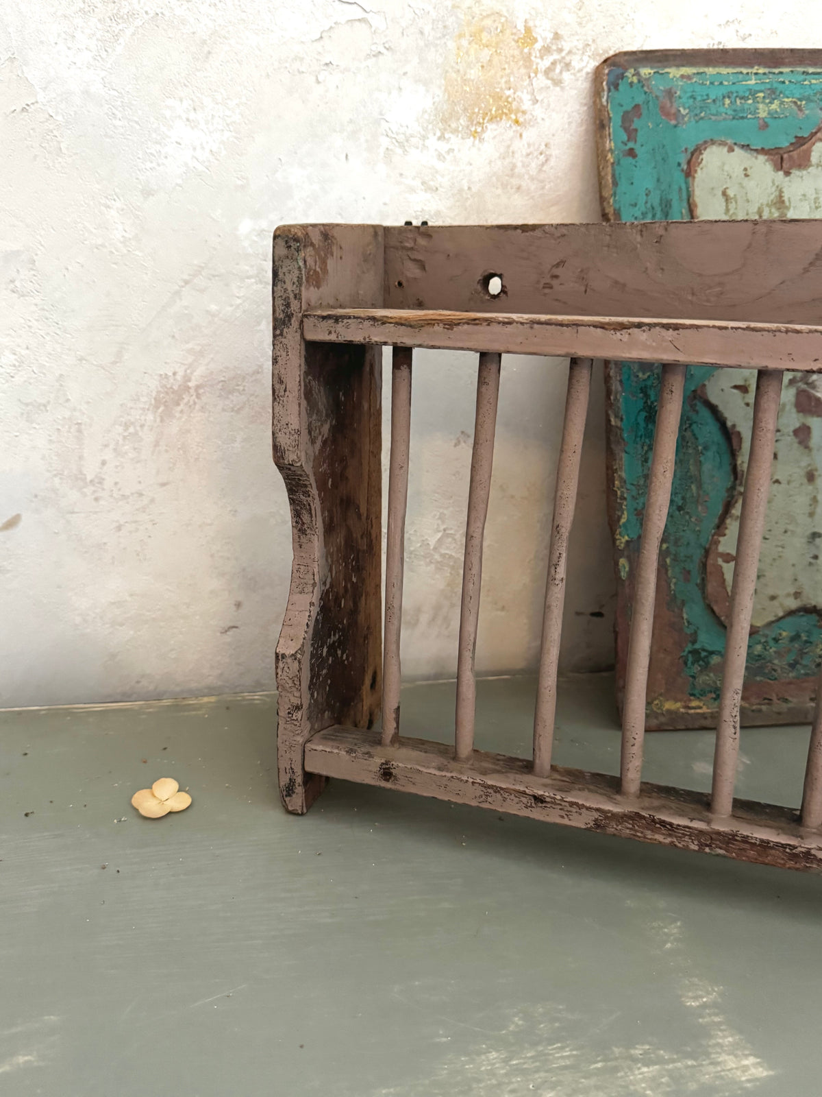 Small Antique Wooden Plate Rack