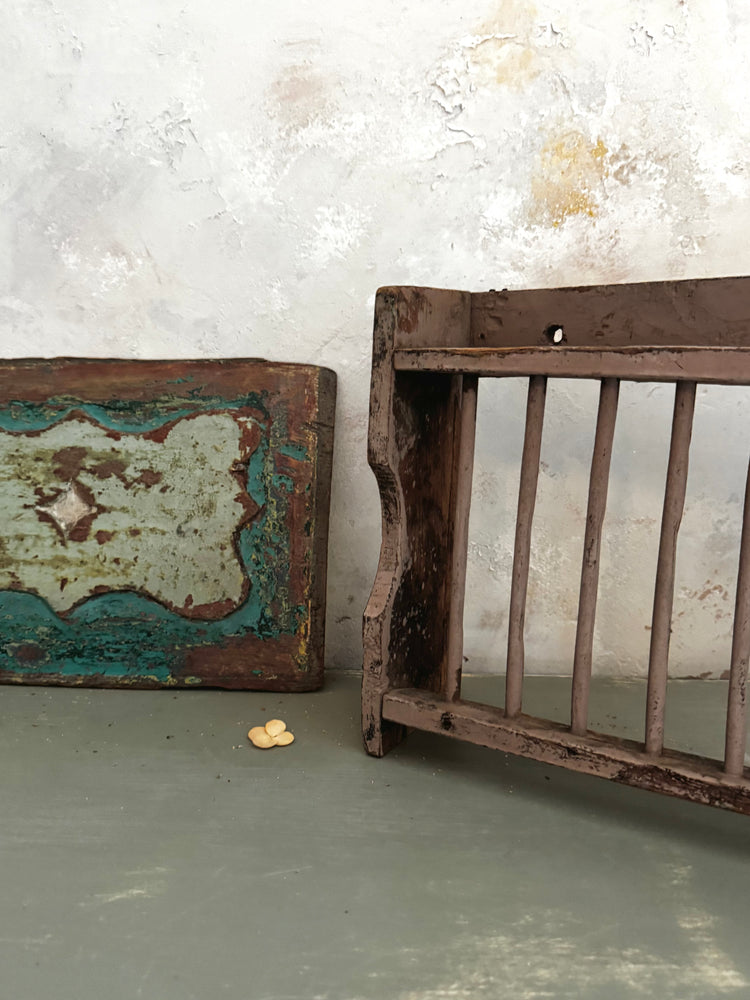 Small Antique Wooden Plate Rack
