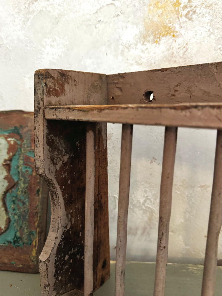 Small Antique Wooden Plate Rack