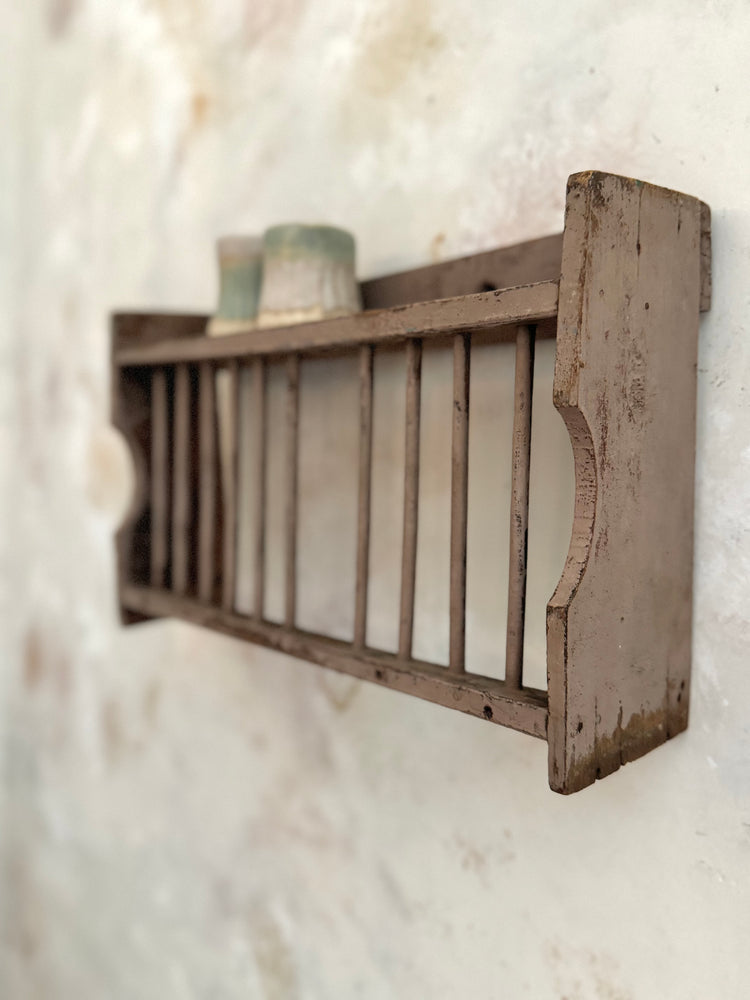Small Antique Wooden Plate Rack