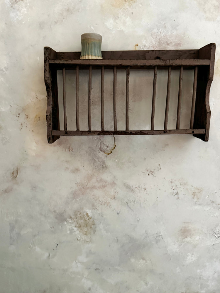 Small Antique Wooden Plate Rack