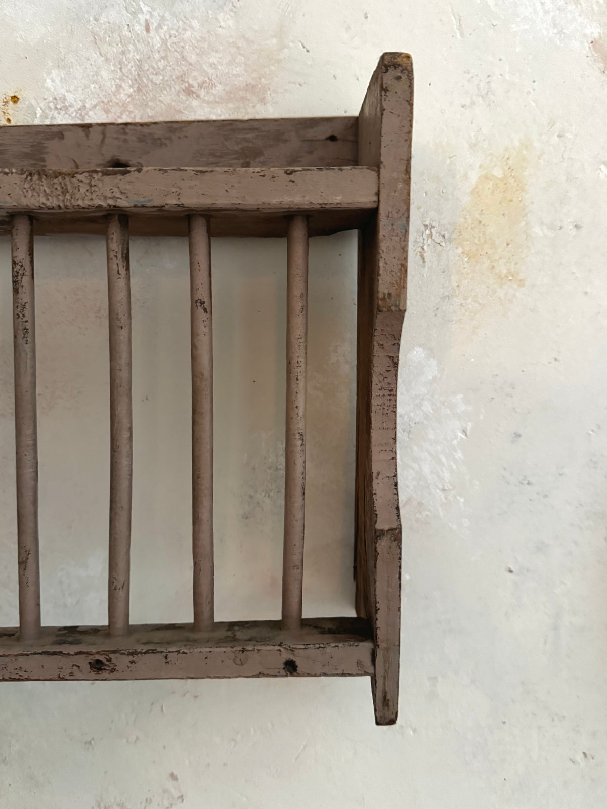 Small Antique Wooden Plate Rack