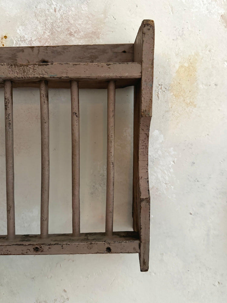 Small Antique Wooden Plate Rack