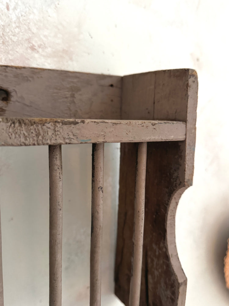 Small Antique Wooden Plate Rack