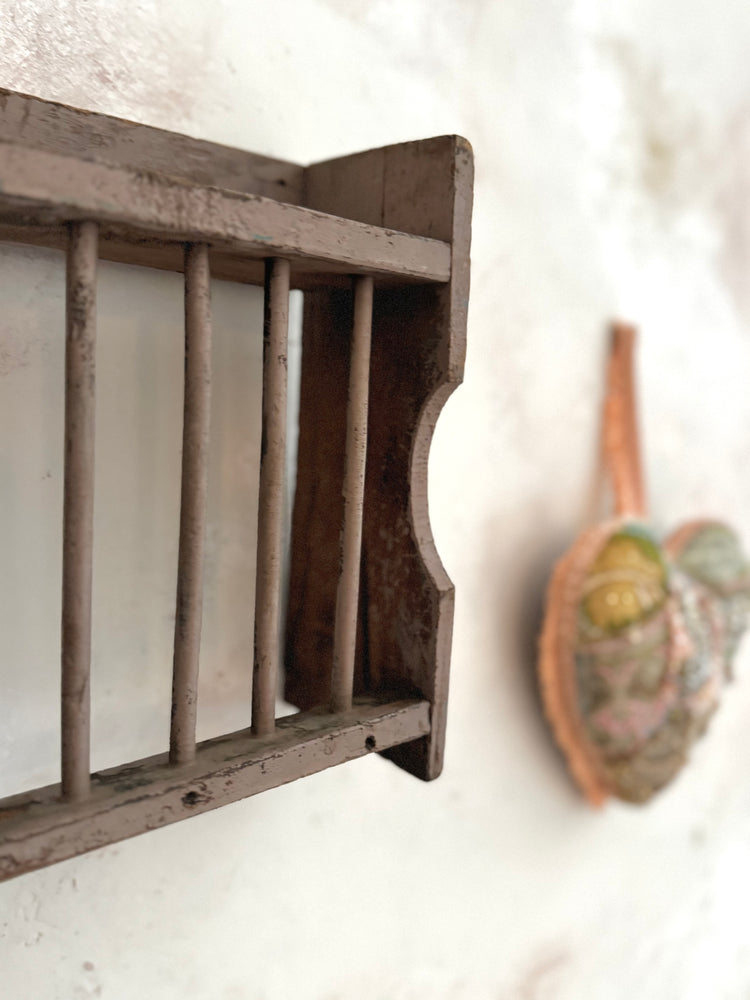 Small Antique Wooden Plate Rack