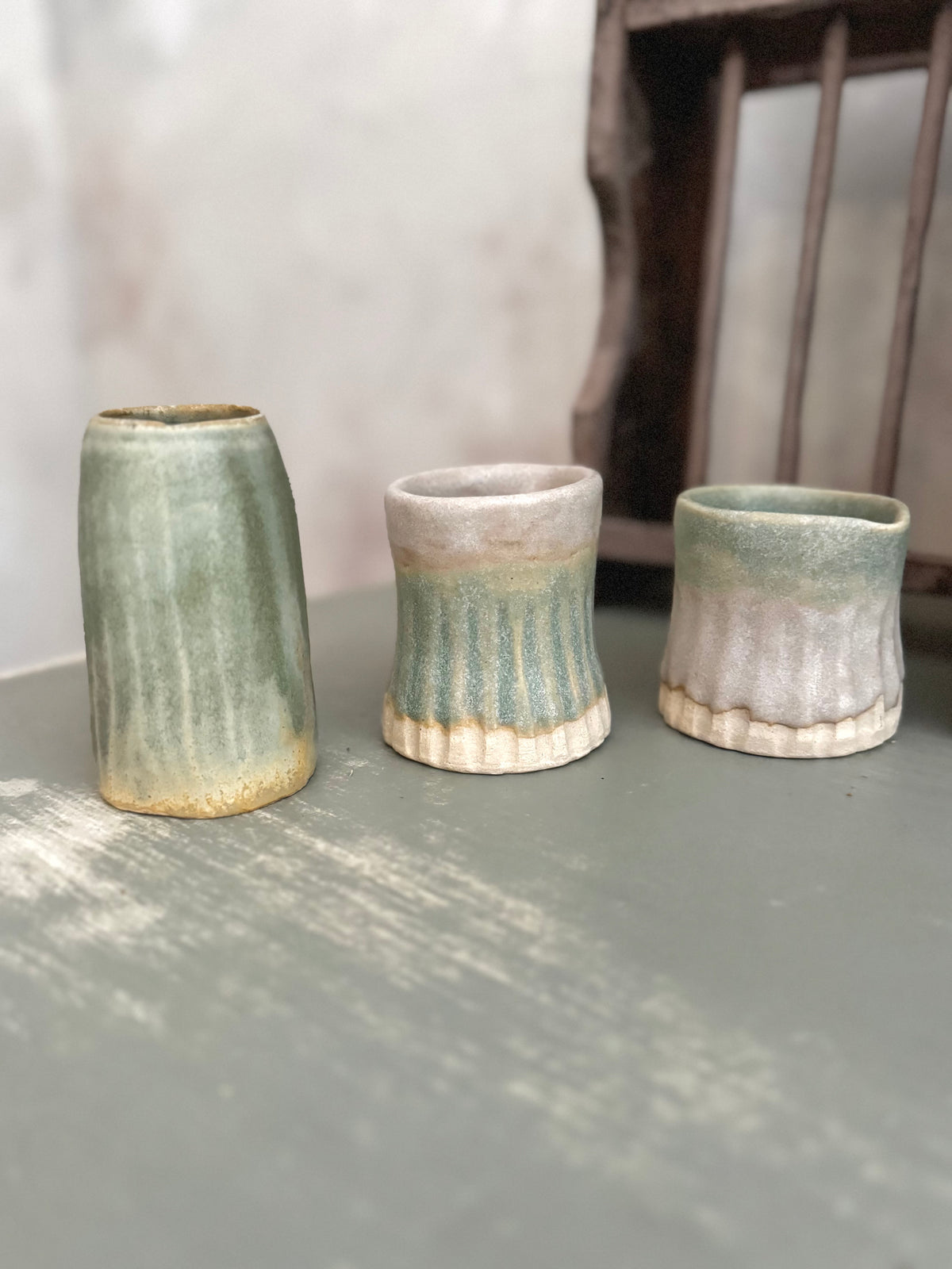 Set of 3 Vintage Studio Pottery pots