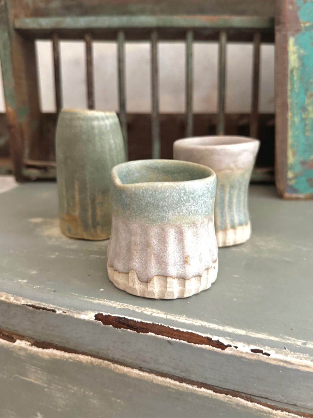 Set of 3 Vintage Studio Pottery pots