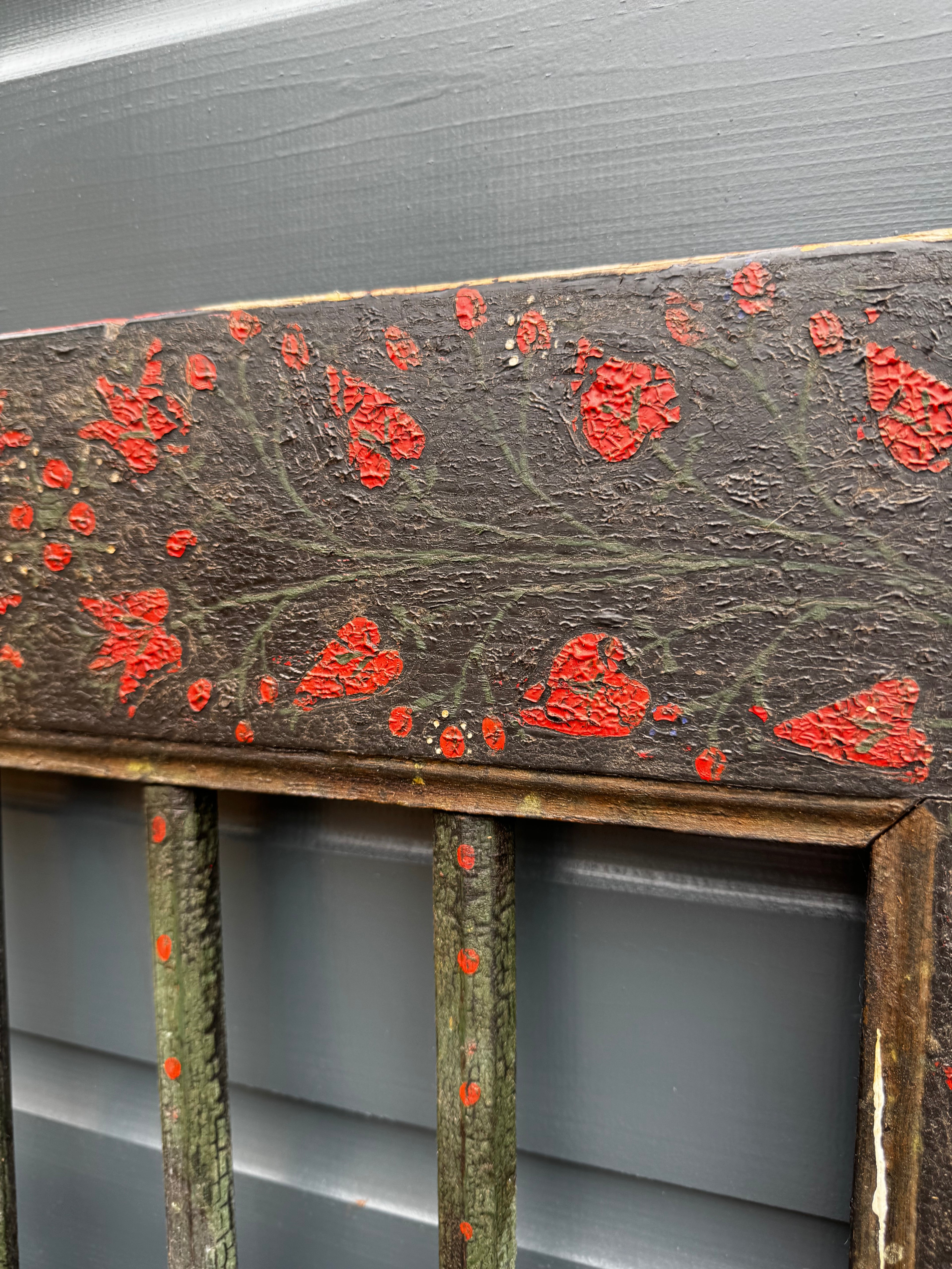 Antique Romanian Folk Art Bench