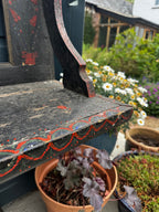 Antique Romanian Folk Art Bench