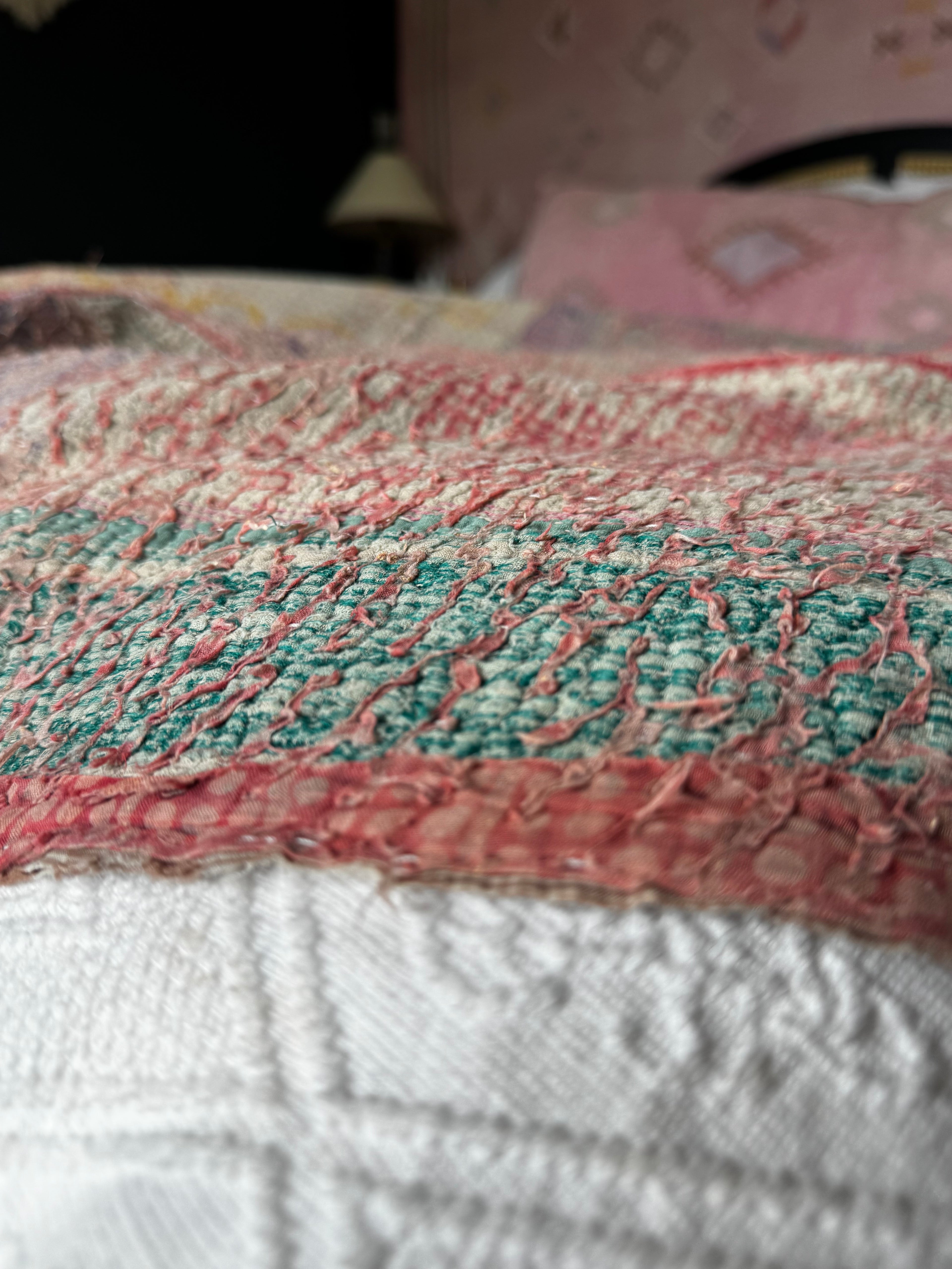 Antique Layered Kantha Throw