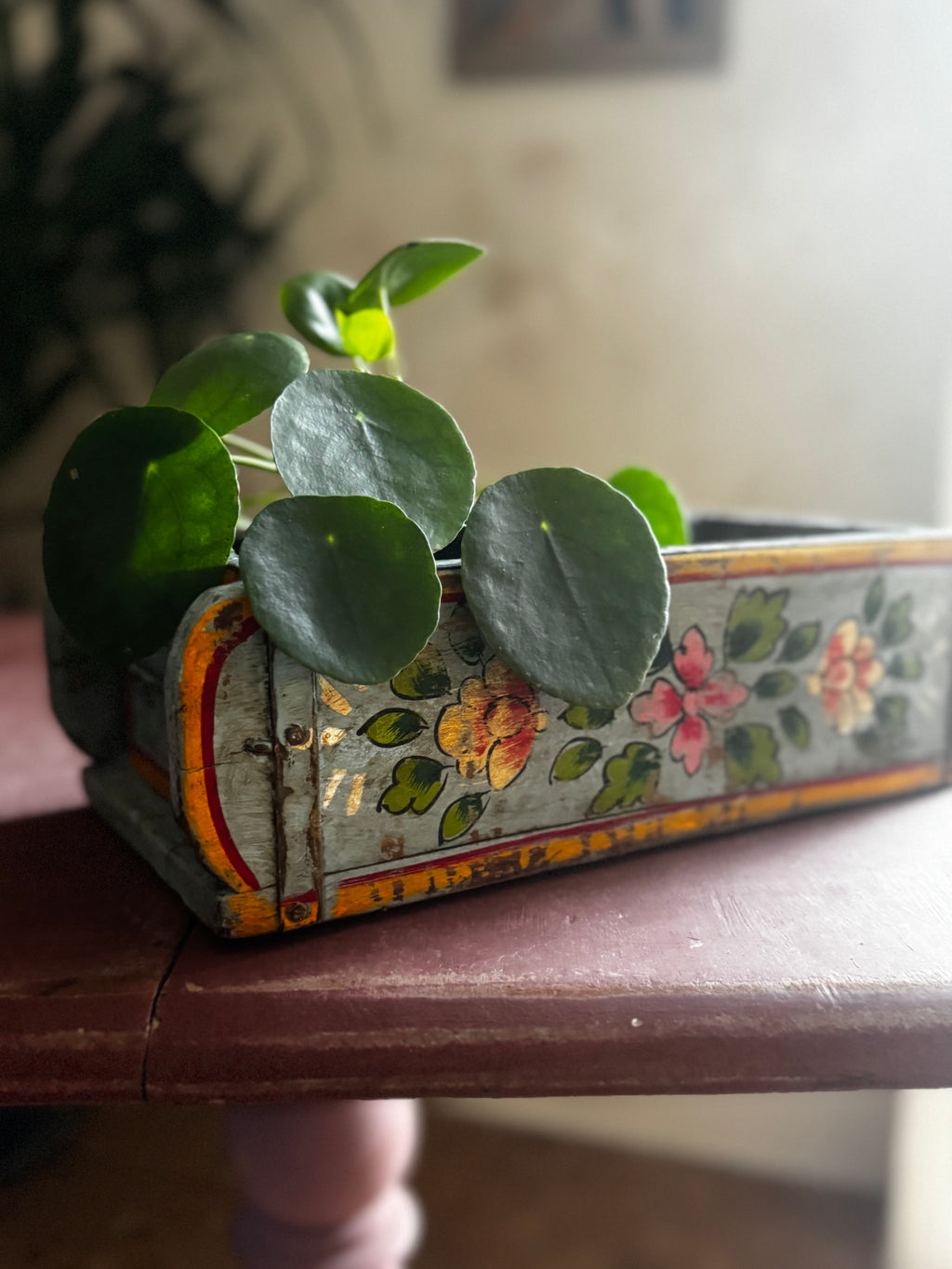 Hand-Painted Blue Indian Brick Box