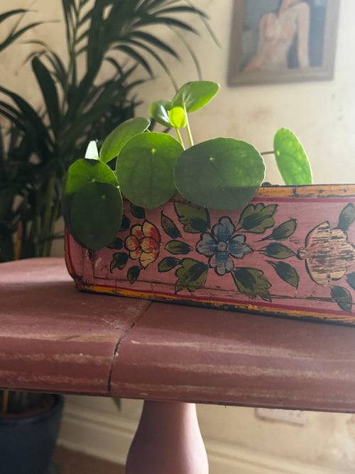 Hand-Painted Pink Indian Brick Box