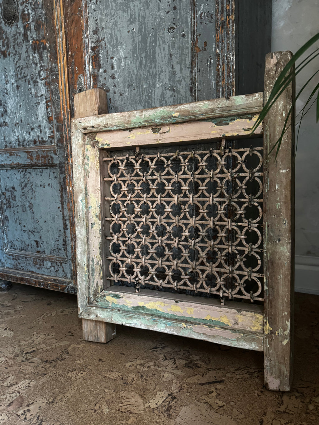 Antique Indian Jali Window Frame