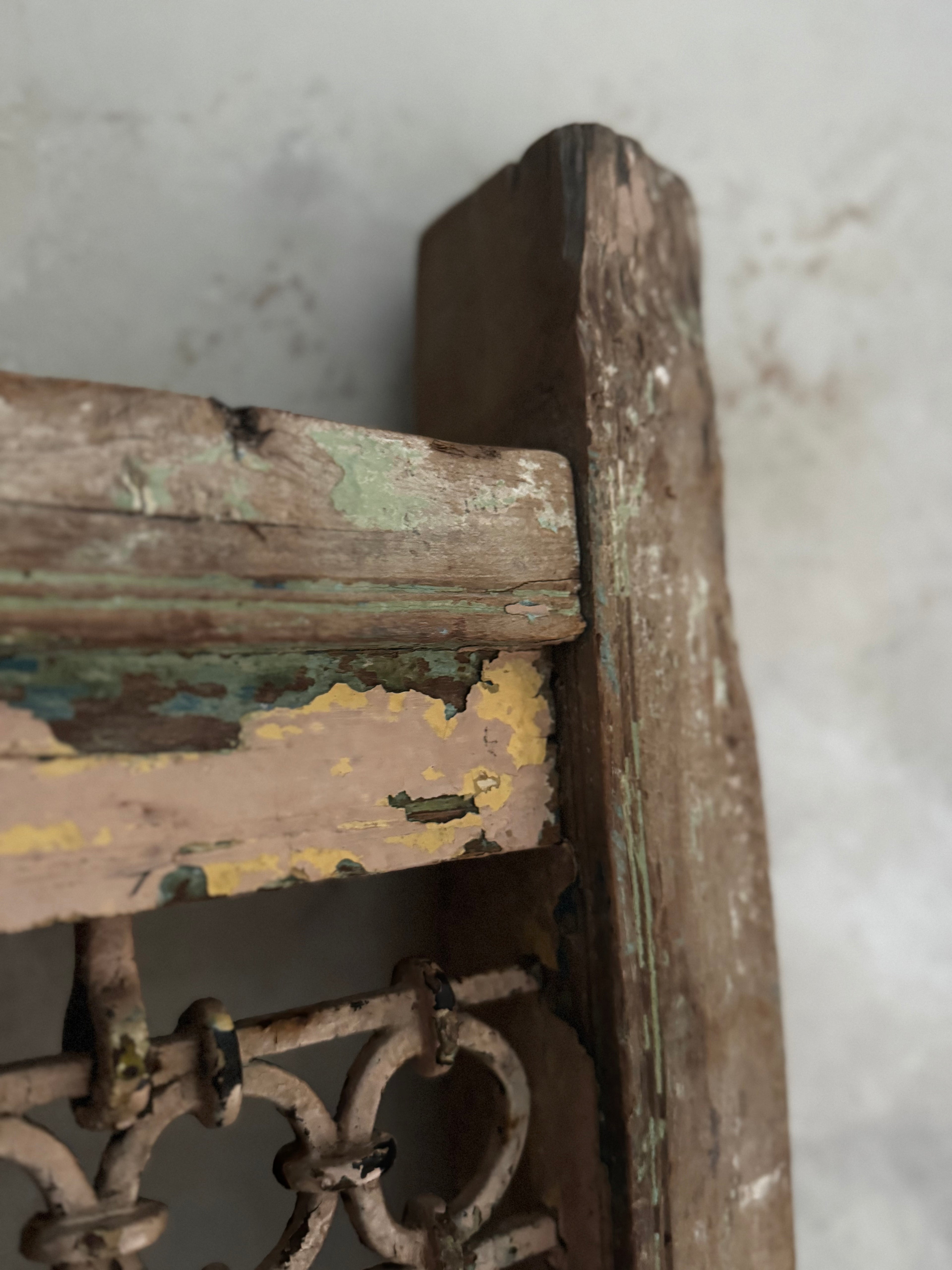 Antique Indian Jali Window Frame